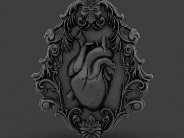 Gothic Anatomical Heart Wall Decoration in Durable PLA
