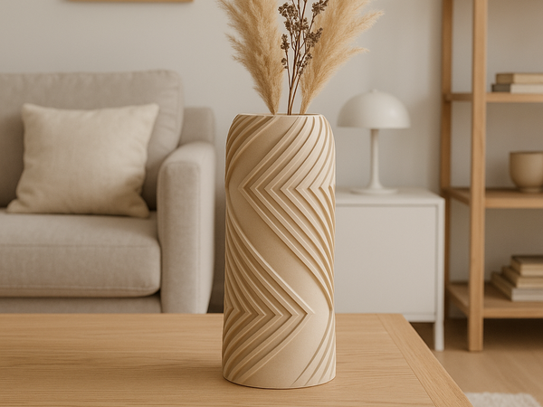 Vaso Vector: Elegant 3D Printed PLA Vase for Modern Spaces