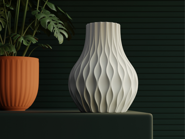 PLA 3D Printed Vase for Brick Flowers v2 - Unique Decorative Piece