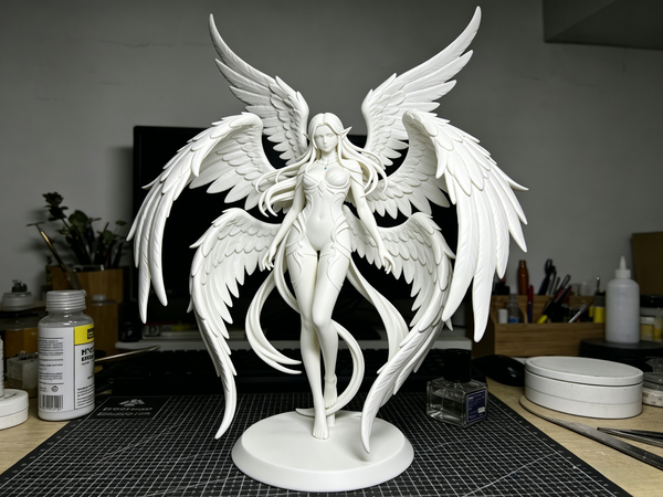 Elegant Angel - PLA Custom 3D Printed Figurine