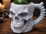 Cana Bold Skull - Suport personalizat pentru doză, imprimat 3D din PLA
