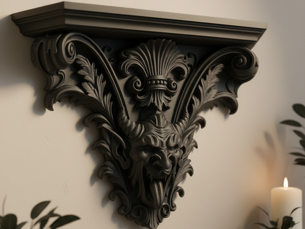 Étagère murale démon baroque – décoration gothique