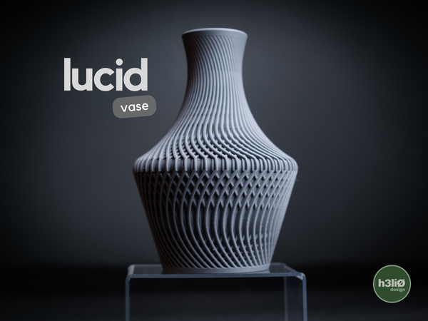 Lucid · Vase - 3D Printed Minimalist Vase in PLA