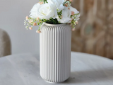 Elegant 3D Printed PLA Fluted Vase - Modern Decor for Compact Spaces