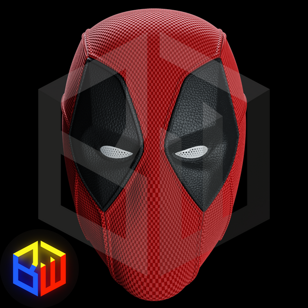 Casca Deadpool 3, texturată - Printată 3D cu PLA