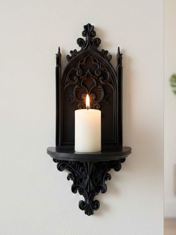 Gothic Arch Shelf: Cathedral Wall Decor in PLA