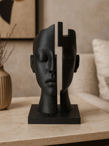 Sculptură Abstractă Față Mind Gap - Artă Modernă