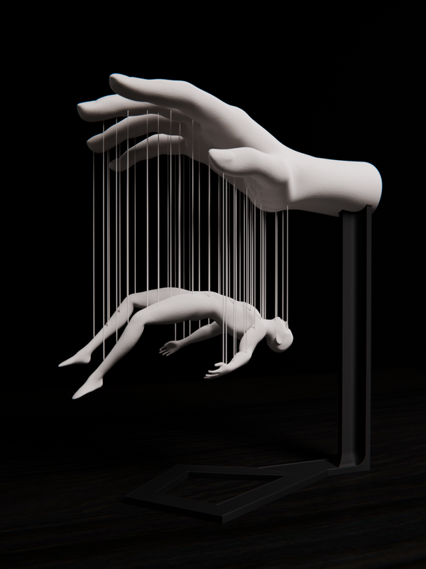 Overtaken PLA 3D Printed Art Piece - Durable & Unique Design
