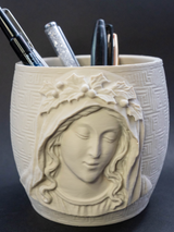 Organizator de birou/Jardinieră PLA Sfânta Fecioară Maria – Imprimare 3D realizată manual
