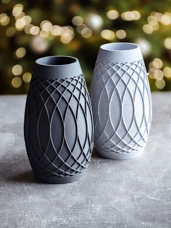 Modern Japandi Design Vase 3D Printed in PLA