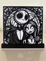 Coșmar înainte de Crăciun Portretul lui Jack și al lui Sally - Figurină PLA personalizată, imprimată 3D