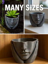 Jardinier imprimat 3D din PLA, în formă de față Pflanzkopf