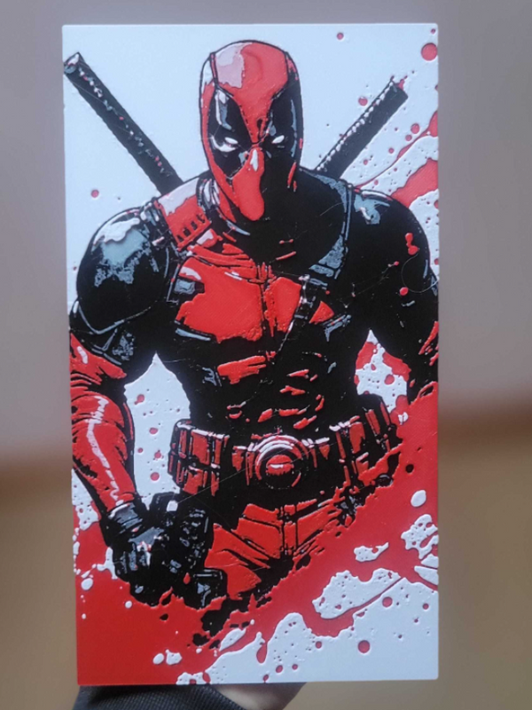 Deadpool PLA Statue - Handcrafted 3D Printed Artwork