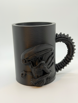 Cana ergonomică PLA Alien Xenomorph - Fabricată manual cu dragoste