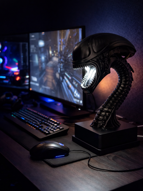 Lampă LED Uimitoare, inspirată de extratereștri - 45cm, lucrată manual din PLA