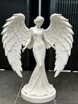 Statuetă Înger din PLA Alb – Artă Personalizată Imprimată 3D
