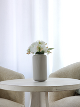 Elegant 3D Printed PLA Fluted Vase - Modern Decor for Compact Spaces