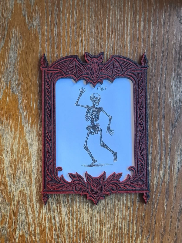 Gothic Chic PLA Picture Frame - 3D Printed with Magnetic Mount