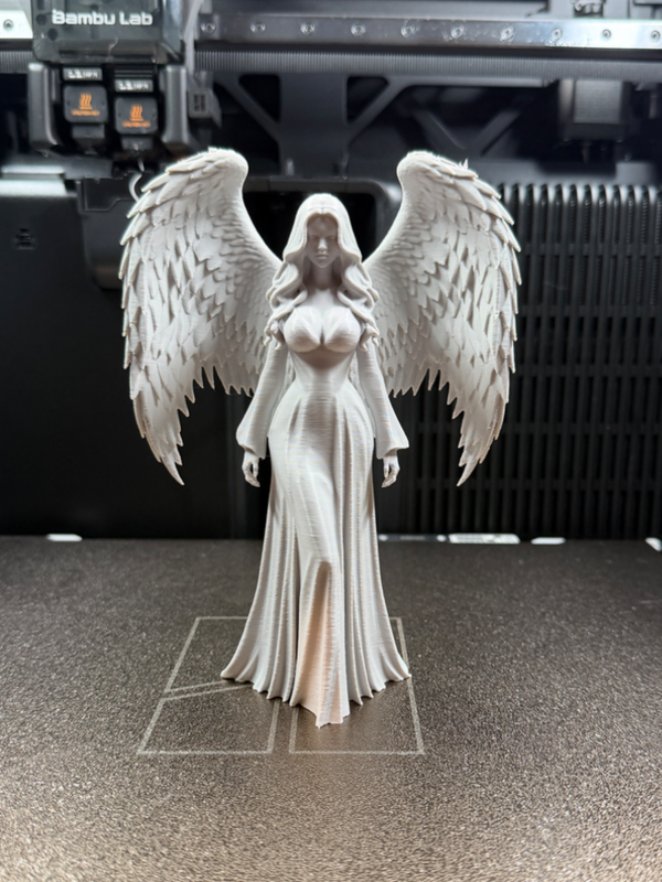Stunning PLA Angel Figurine - Handcrafted 3D Printing