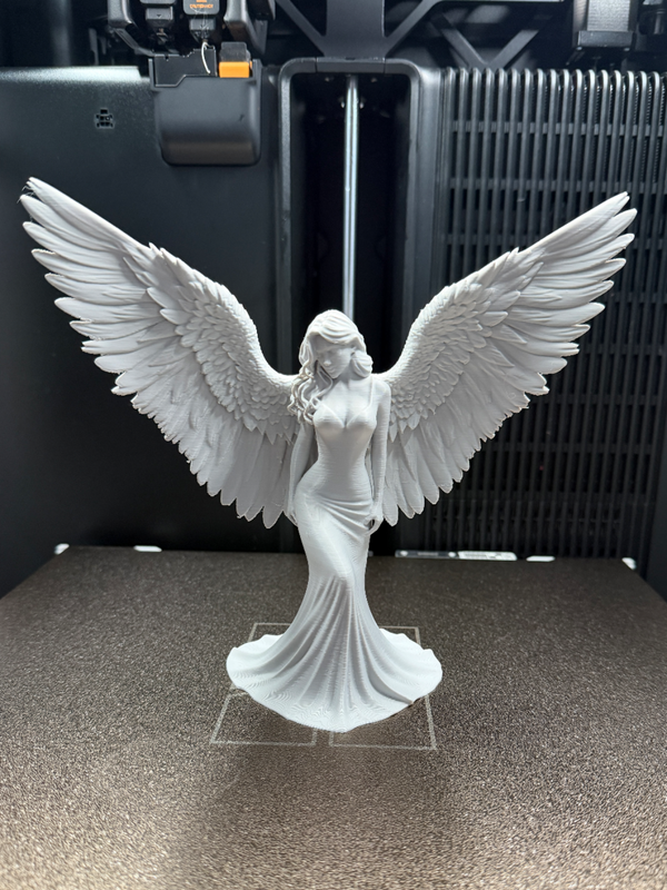 Elegant Angel Statue in PLA, Handcrafted with Precision - Customizable 3D Printed Art