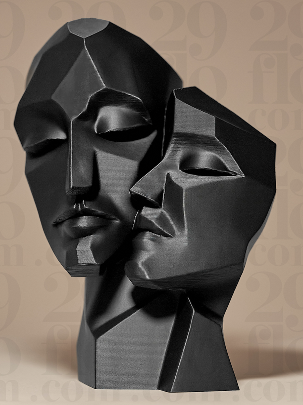 Unique PLA Faces Sculpture - Customizable 3D Printed Art