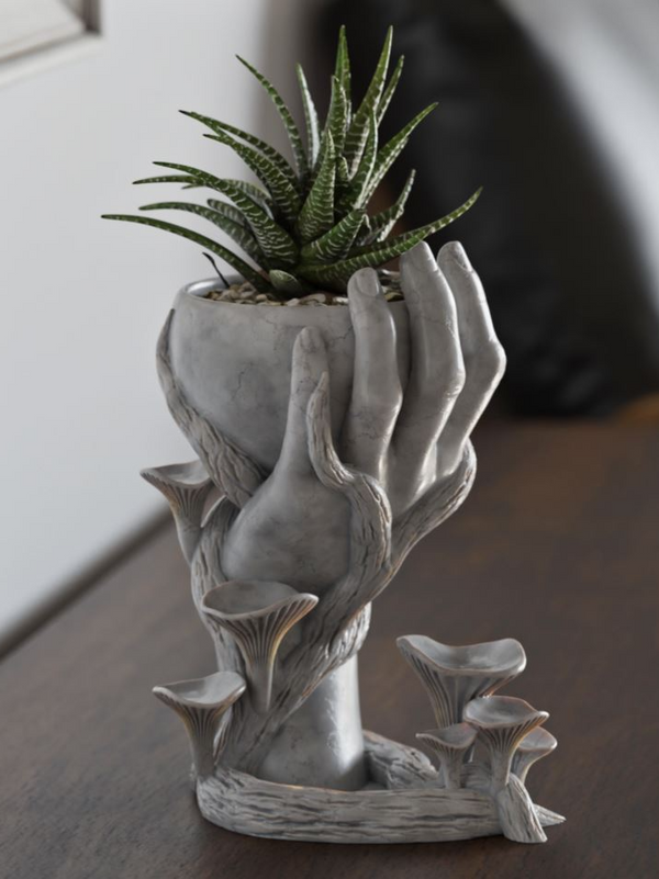 PLA Mushroom Hand Vase - Intricately 3D Printed Decor