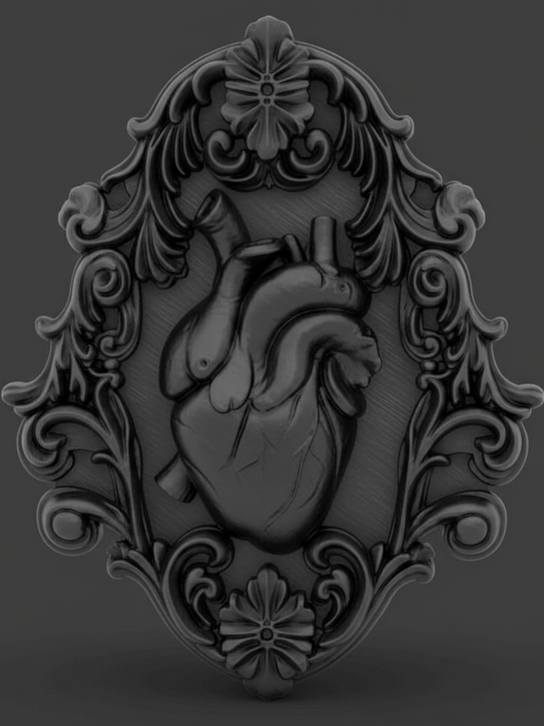 Gothic Anatomical Heart Wall Decoration in Durable PLA