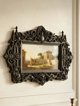 Elegance Redefined: Baroque Wall Frame in Black PLA