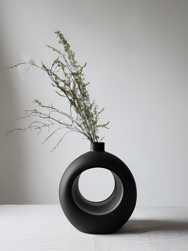 Modern Design Nordic Circular Ring Vase - 3D Printed in PLA