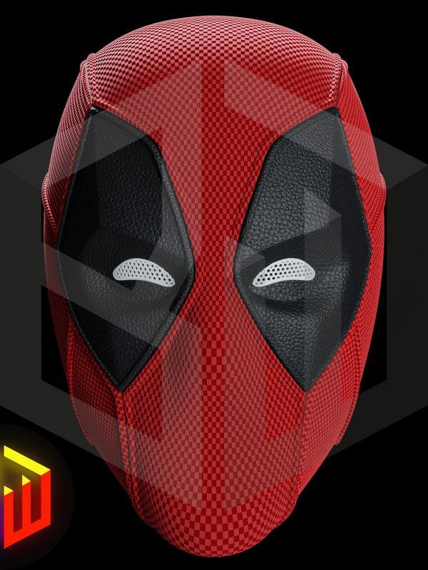 Casca Deadpool 3, texturată - Printată 3D cu PLA