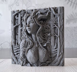 Sylvan Dragoness - Relief Sculpture