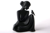 Bird Whisperer Lady Sculpture — Elegant Art