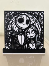 Coșmar înainte de Crăciun Portretul lui Jack și al lui Sally - Figurină PLA personalizată, imprimată 3D
