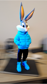 Urban Bunny Legend - Handcrafted PLA 3D Printed Articulated Figurine