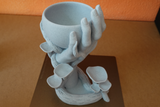 Vază-mână ciupercă PLA - Decor imprimat 3D complex