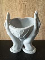 Vază Mâini Inimă - Ghiveci 3D imprimat PLA pentru Suculente