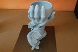 Vază-mână ciupercă PLA - Decor imprimat 3D complex