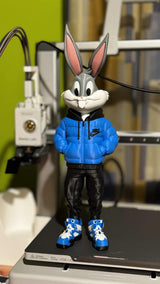 Urban Bunny Legend - Handcrafted PLA 3D Printed Articulated Figurine