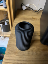 Elegant 3D Printed PLA Fluted Vase - Modern Decor for Compact Spaces