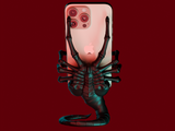 Suport de telefon durabil din PLA, model Alien Facehugger - Compatibil cu toate telefoanele