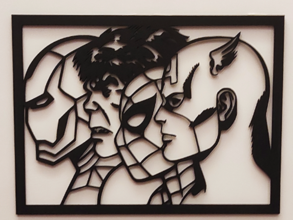PLA 3D Printed Marvel Avengers Wall Art - Ready to Assemble
