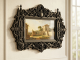 Elegance Redefined: Baroque Wall Frame in Black PLA