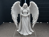 Înger Păzitor - Statuetă imprimată 3D din PLA, cu Aripi Impunătoare