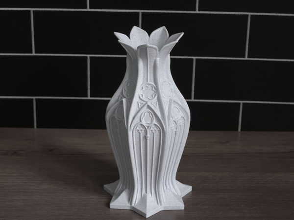 Gothic Leaf Vase - 3D Printed in Durable PLA