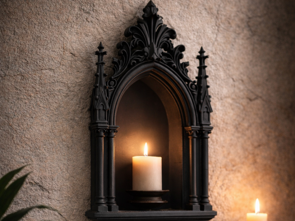 Gothic PLA Wall Shrine - Dark Decor Niche for Home, Office or Cosplay