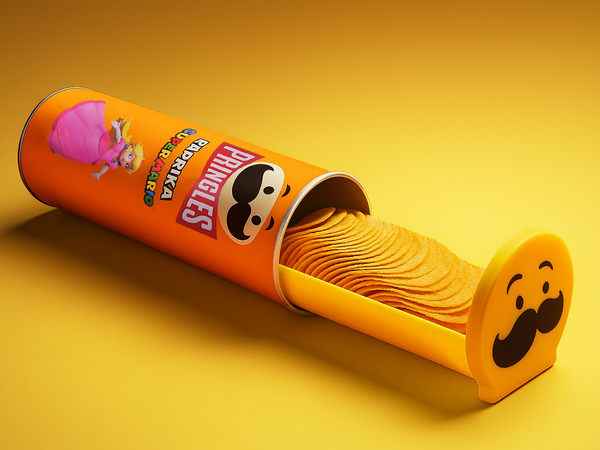 3D Printed Pringles Chips Slider Tray with Lid - Durable PLA