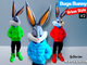 Urban Bunny Legend - Handcrafted PLA 3D Printed Articulated Figurine