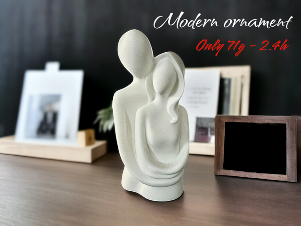 PLA 3D Printed Modern Design Ornaments - Abstract Lovers Sculpture