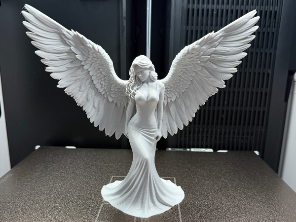 Elegant Angel Statue in PLA, Handcrafted with Precision - Customizable 3D Printed Art