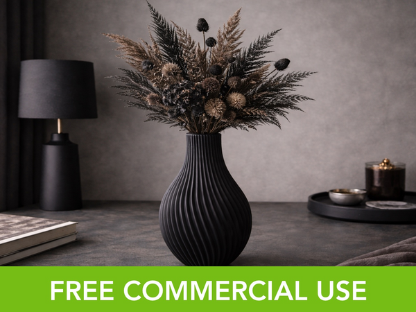 Modern Wave PLA 3D Printed Decorative Vase - Elevate Your Space